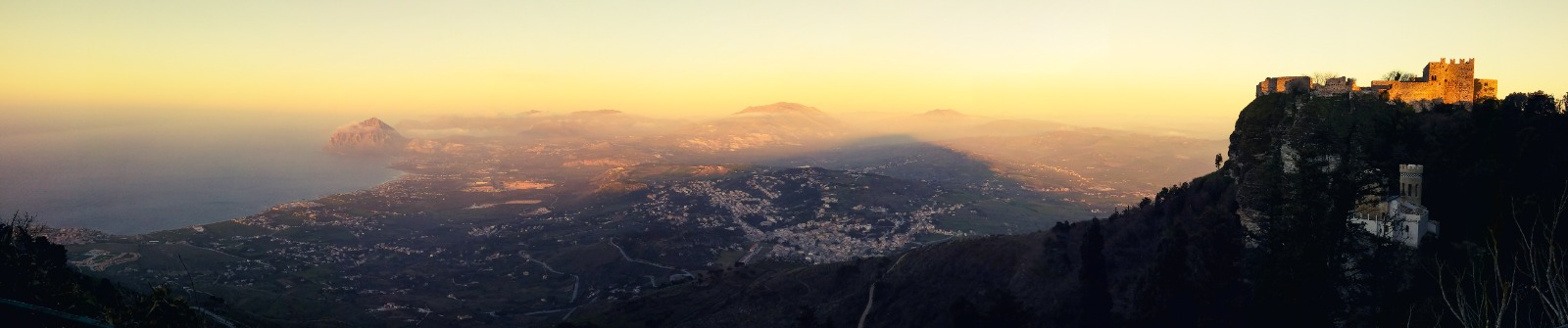 Castle of Venus overlooking the Sicilian coast from Erice