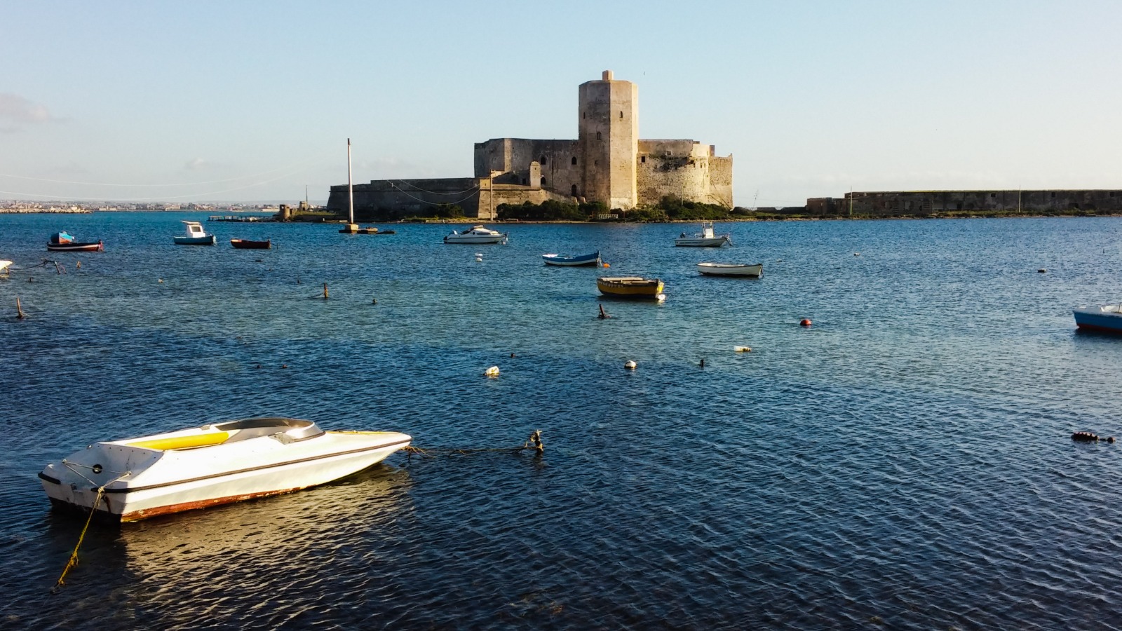 Castello della Colombaia surrounded by the sea near Trapani, Sicily