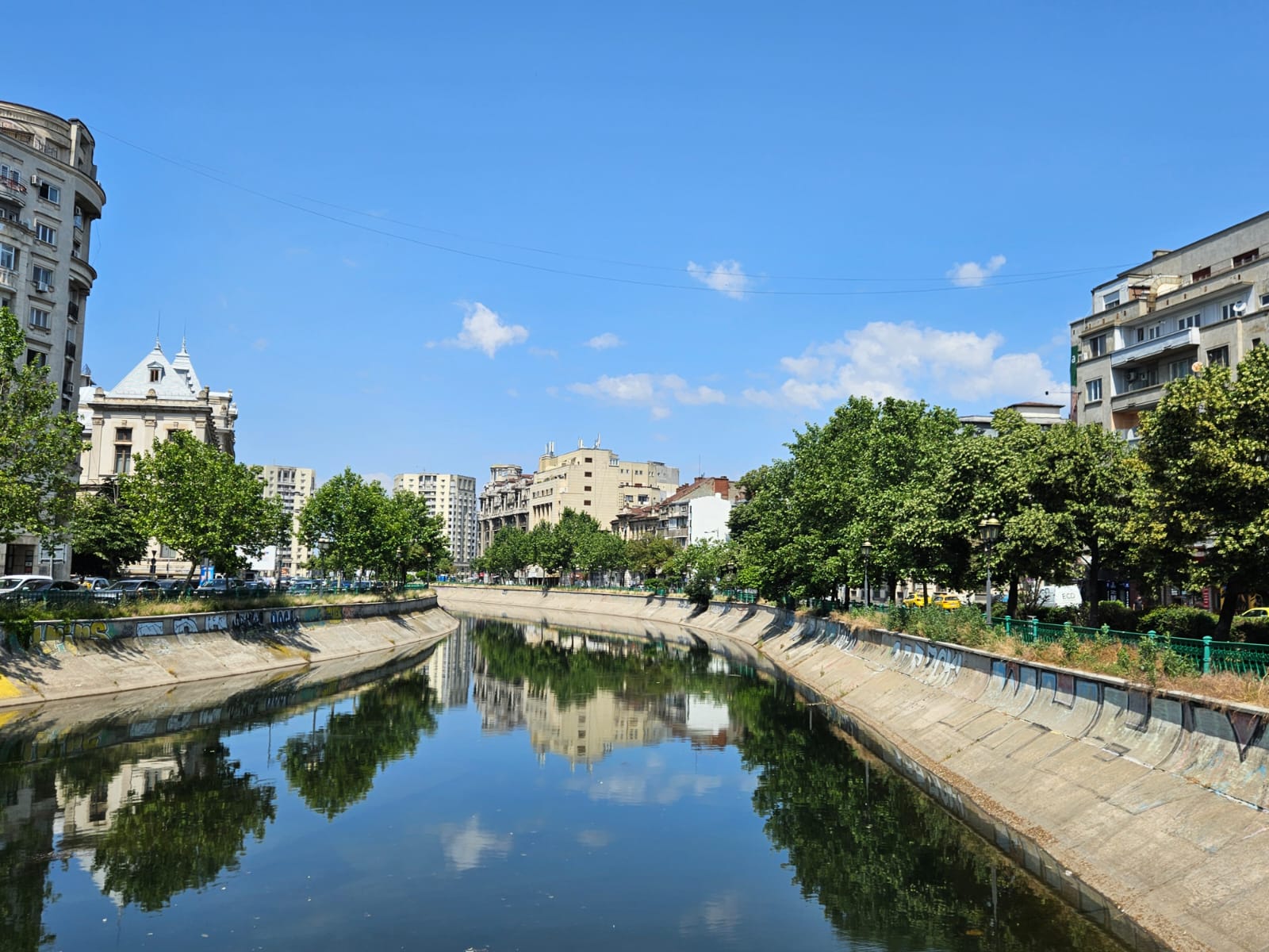 Dâmbovița River in Bucharest, Romania