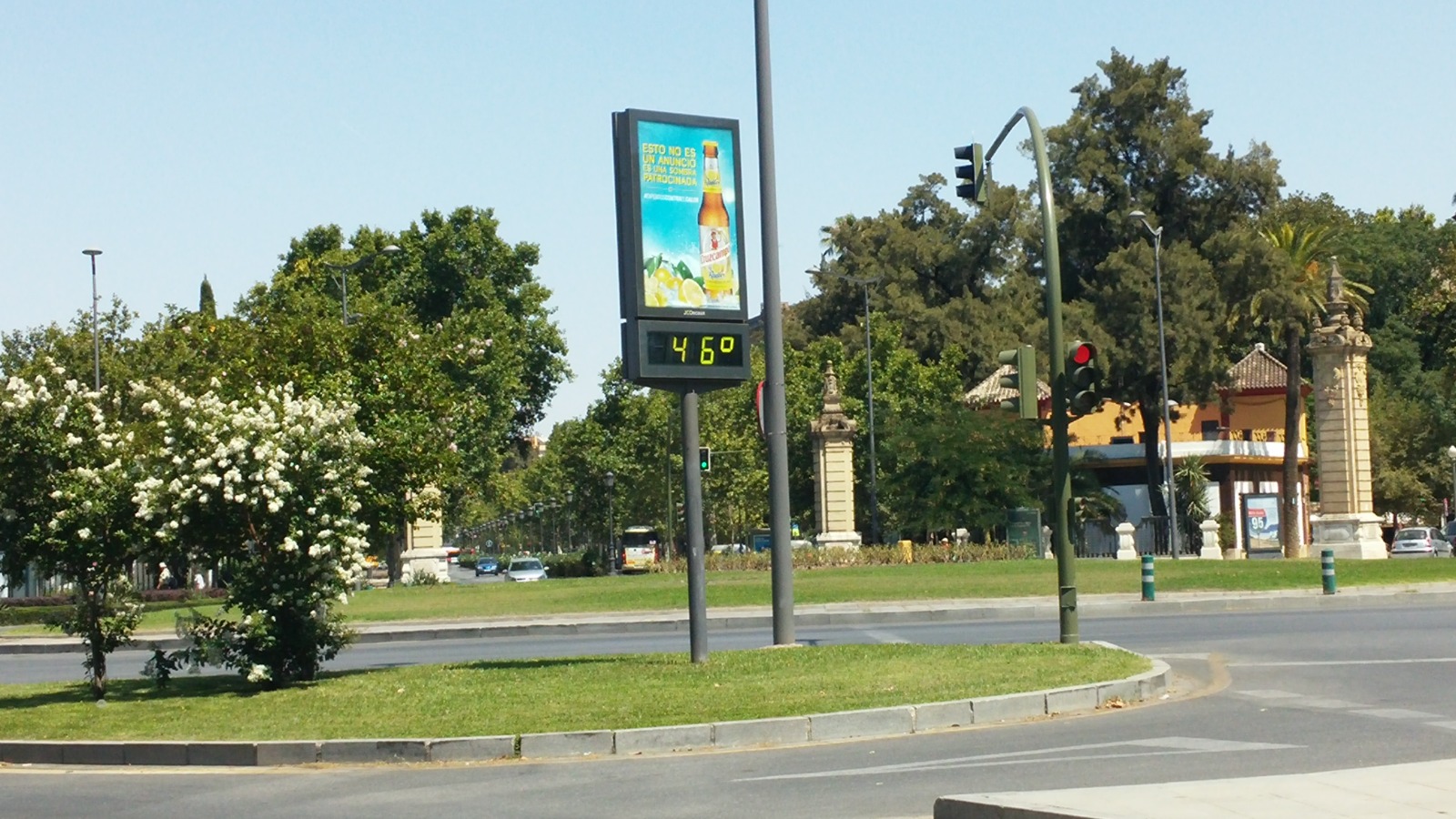 Summer temperatures in Seville