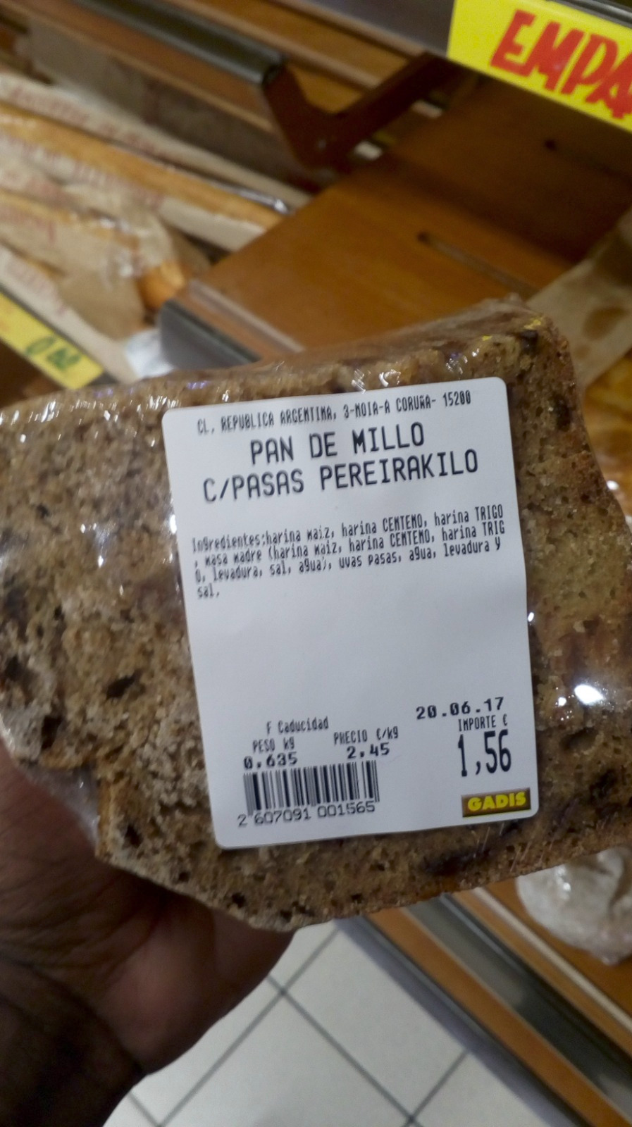 Pan de Millo con Pasas in Galicia, Spain